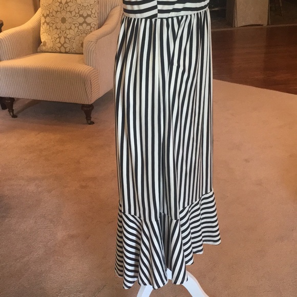 Reborn J Black & White Striped MIDI Dress - Picture 8 of 13